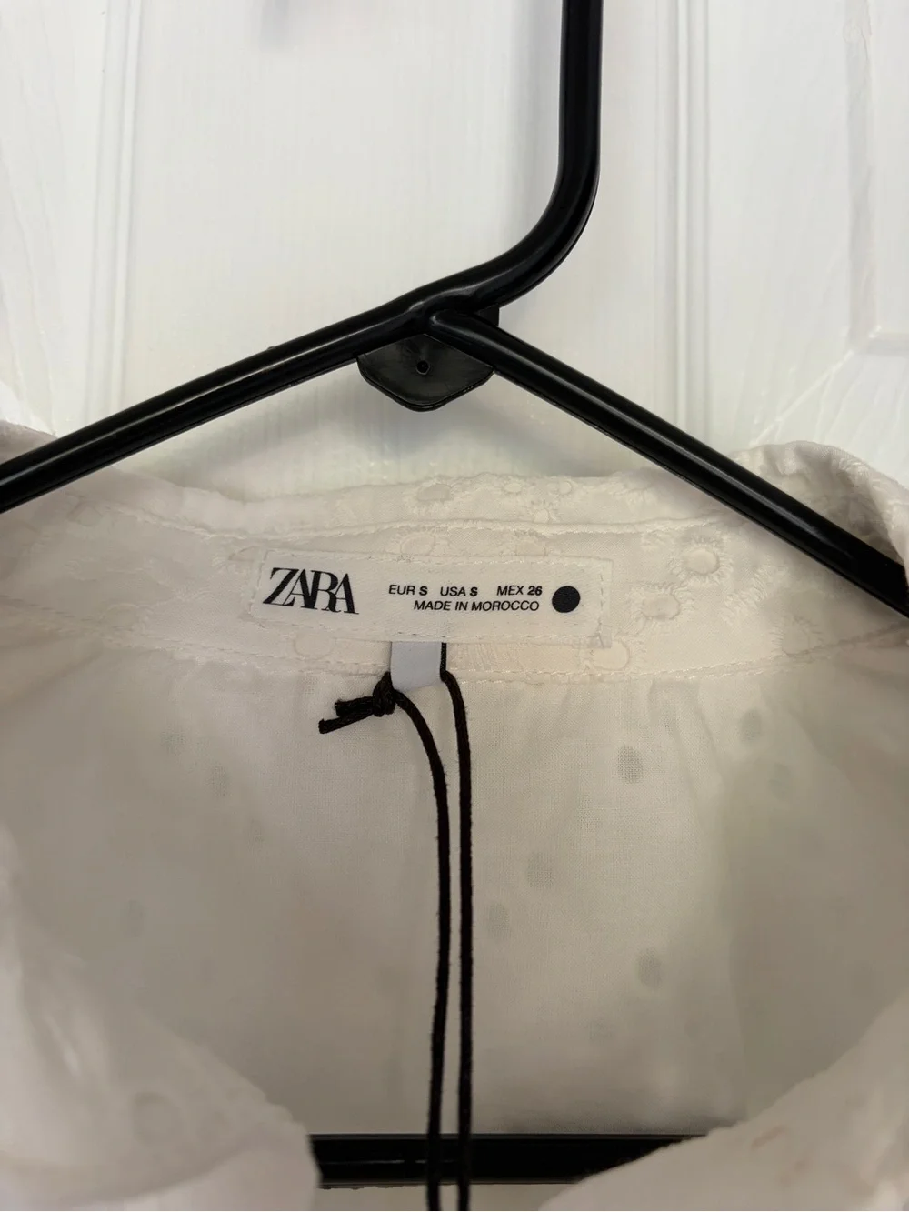 NWT Zara cotton embroidered eyelet summer blouse Small Ref. 4043/070